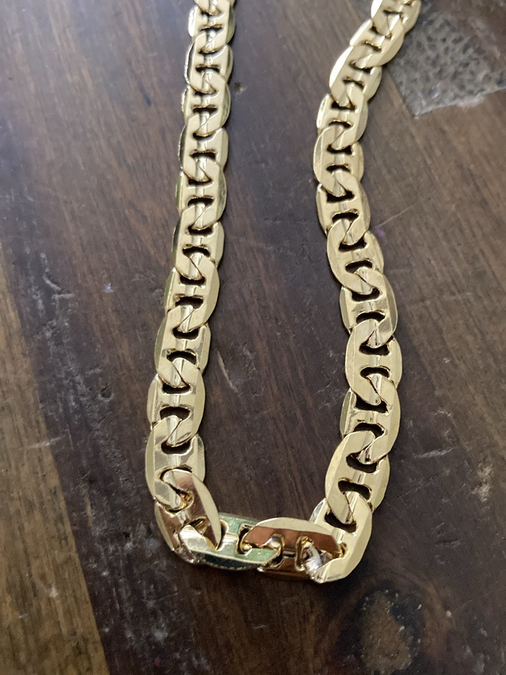 14k gold filled mariner Link Chain Necklace for Men